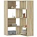 Libreria Angolare 4ripiani Rovere Sonoma 85x85x140cm Truciolato - Foto miniatura 1