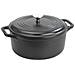 Victoria 32296 Forno Olandese Induzione Ghisa Smaltata 25cm, Pentola 3,8l Senza Ptfe E Pfoa  Nero - Foto miniatura 1