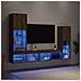 Mobile TV  con luci LED Rovere Artigianale 40.5x30x102 cm, Armadi TV  con luci LED 2 pezzi Rovere Artigianale 80x30x30 cm - Foto miniatura 5