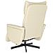 Poltrona Reclinabile Massaggio con Poggiapiedi Crema Similpelle - Foto miniatura 5