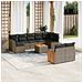 Set Divano da Giardino 10 pz con Cuscini Grigio in Polyrattan - Foto miniatura 2