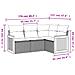 Set Divano da Giardino 4 pz con Cuscini Beige in Polyrattan - Foto miniatura 3