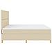 Letto con Rete e Materasso Panna 200x200 cm Tessuto - Foto miniatura 9