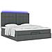 Struttura Letto Pouf con Materasso 160x200 cm in Tessuto - Foto miniatura 6