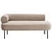 Chaise Longue Versione Sinistra Mirmande Tessuto Tortora - Foto miniatura 3