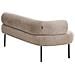 Chaise Longue Versione Sinistra Mirmande Tessuto Tortora - Foto miniatura 5