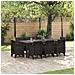 Set da Pranzo per Giardino 9 pcs Marrone Rattan Polt - Foto miniatura 2