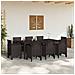 Set da Pranzo per Giardino 9 pcs Marrone Rattan Polt - Foto miniatura 3
