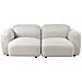 Divano 3 Posti Afoss Tessuto Beige Chiaro - Foto miniatura 3