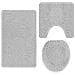 Tappeto da bagno 3 pcs Grigio 50 x 50 cm Polipropilene - Foto miniatura 1