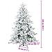 Albero di Natale Artificiale Snodato Foderato di Neve Bianco - Foto miniatura 9