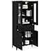 Credenza Rovere Nero 69,5 x 34 x 180 cm Legno multistrato - Foto miniatura 3