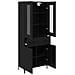 Credenza Rovere Nero 69,5 x 34 x 180 cm Legno multistrato - Foto miniatura 5