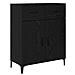 Credenza Rovere Nero 69,5 x 34 x 180 cm Legno multistrato - Foto miniatura 6