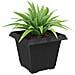 Vaso quadrato per fiori 24 pcs Nero 38 x 38 x 30 cm Plastica - Foto miniatura 3