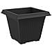 Vaso quadrato per fiori 24 pcs Nero 38 x 38 x 30 cm Plastica - Foto miniatura 5