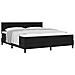 Letto a molle con materasso Nero 180 x 200 cm Tessuto - Foto miniatura 1