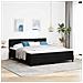 Letto a molle con materasso Nero 180 x 200 cm Tessuto - Foto miniatura 2