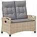 Panchina da giardino Beige e Grigio Chiaro 105 x 60 x 112 cm - Foto miniatura 1