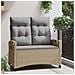 Panchina da giardino Beige e Grigio Chiaro 105 x 60 x 112 cm - Foto miniatura 3