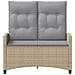 Panchina da giardino Beige e Grigio Chiaro 105 x 60 x 112 cm - Foto miniatura 4