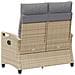 Panchina da giardino Beige e Grigio Chiaro 105 x 60 x 112 cm - Foto miniatura 6