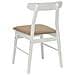 Sedia da pranzo 2 pcs Bianco e marrone Legno di gomma solido - Foto miniatura 7