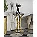 Tavolino Vkh879-oro-vetro-50x50x92 Cm - Foto miniatura 6
