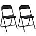 Sedia pieghevole 2 pcs Nero 48 x 44 x 78 cm Velluto - Foto miniatura 1