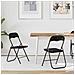 Sedia pieghevole 2 pcs Nero 48 x 44 x 78 cm Velluto - Foto miniatura 2