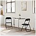Sedia pieghevole 2 pcs Nero 48 x 44 x 78 cm Velluto - Foto miniatura 3
