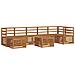 Set divani 8 pcs Naturale Legno di Acacia Massello - Foto miniatura 1