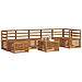 Set divani 8 pcs Naturale Legno di Acacia Massello - Foto miniatura 3