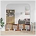Cancello per cani con supporti 4 pcs Legno antico 80 x 60 cm - Foto miniatura 3