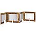Cancello per cani con supporti 4 pcs Legno antico 80 x 60 cm - Foto miniatura 4