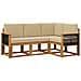 Set di divani da esterno 4 pcs Naturale e Beige Poliestere - Foto miniatura 1