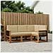 Set di divani da esterno 4 pcs Naturale e Beige Poliestere - Foto miniatura 2