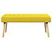 Panchina trapuntata a canale Giallo Chiaro 110 x 40 x 46 cm - Foto miniatura 3