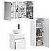 Set di mobili per il bagno 4 pcs Bianco - Foto miniatura 2