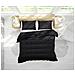 Set di biancheria da letto in microfibra 160x200 + 2x50x60 - Nero - Di lusso - Morbido come il velluto - Elegante - Foto miniatura 1