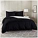 Set di biancheria da letto in microfibra 160x200 + 2x50x60 - Nero - Di lusso - Morbido come il velluto - Elegante - Foto miniatura 3