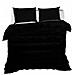 Set di biancheria da letto in microfibra 160x200 + 2x50x60 - Nero - Di lusso - Morbido come il velluto - Elegante - Foto miniatura 6