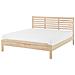 Letto Matrimoniale Moderno In Legno Marrone Chiaro 160x200cm Carnac - Foto miniatura 11