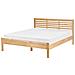 Letto Matrimoniale Moderno In Legno Marrone Chiaro 160x200cm Carnac - Foto miniatura 16