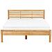 Letto Matrimoniale Moderno In Legno Marrone Chiaro 160x200cm Carnac - Foto miniatura 17