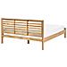 Letto Matrimoniale Moderno In Legno Marrone Chiaro 160x200cm Carnac - Foto miniatura 19