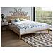 Letto Matrimoniale Moderno In Legno Marrone Chiaro 160x200cm Carnac - Foto miniatura 2
