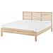 Letto Matrimoniale Moderno In Legno Marrone Chiaro 160x200cm Carnac - Foto miniatura 1