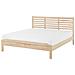 Letto Matrimoniale Moderno In Legno Marrone Chiaro 160x200cm Carnac - Foto miniatura 8