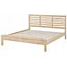 Letto Matrimoniale Moderno In Legno Marrone Chiaro 160x200cm Carnac - Foto miniatura 9